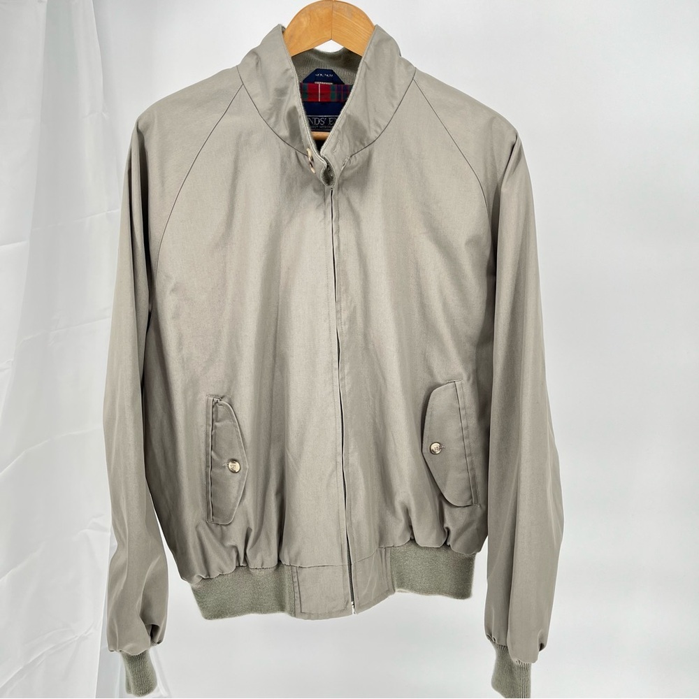 Vintage Lands End Men’s Classic Harrington Jacket Size XL 80s 90s Bomber